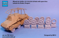 Wheels for Sd.Kfz. 231/ 232/ 263 8-Rad +1 with spare tires - Image 1